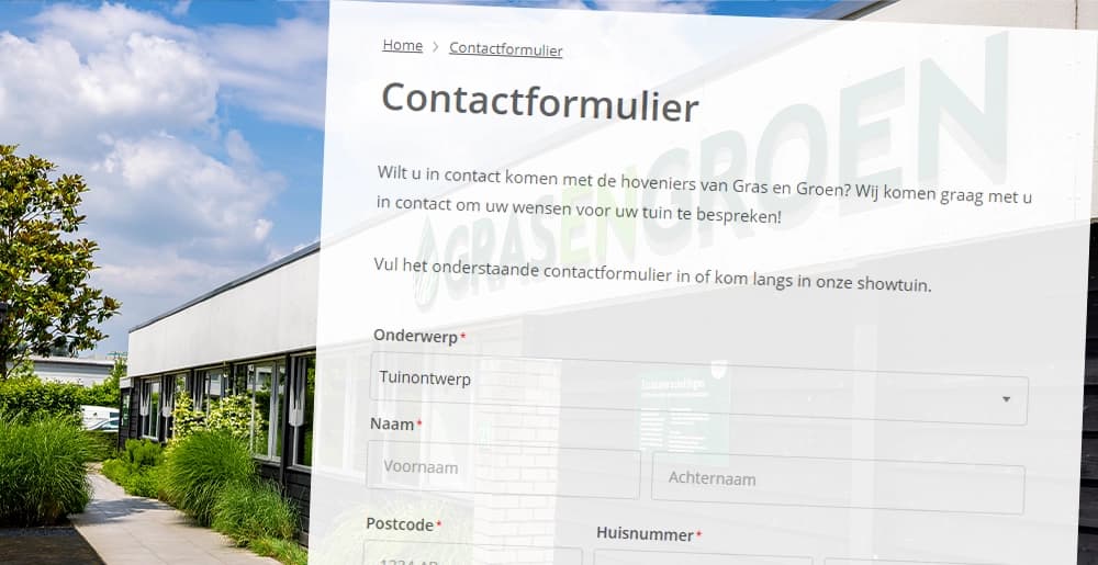 Dienstcontact • Gras en Groen website